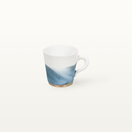Espressotasse mit Goldelementen - Blau