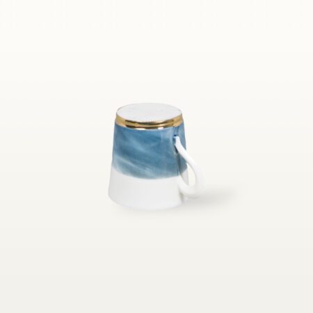 Alternative view of Espressotasse mit Goldelementen - Blau