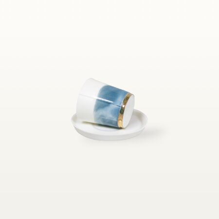 Porzellan Espressotasse und Unterteller - Blau 8 Porzellan Espressotasse und Unterteller - Blau – Bild 4
