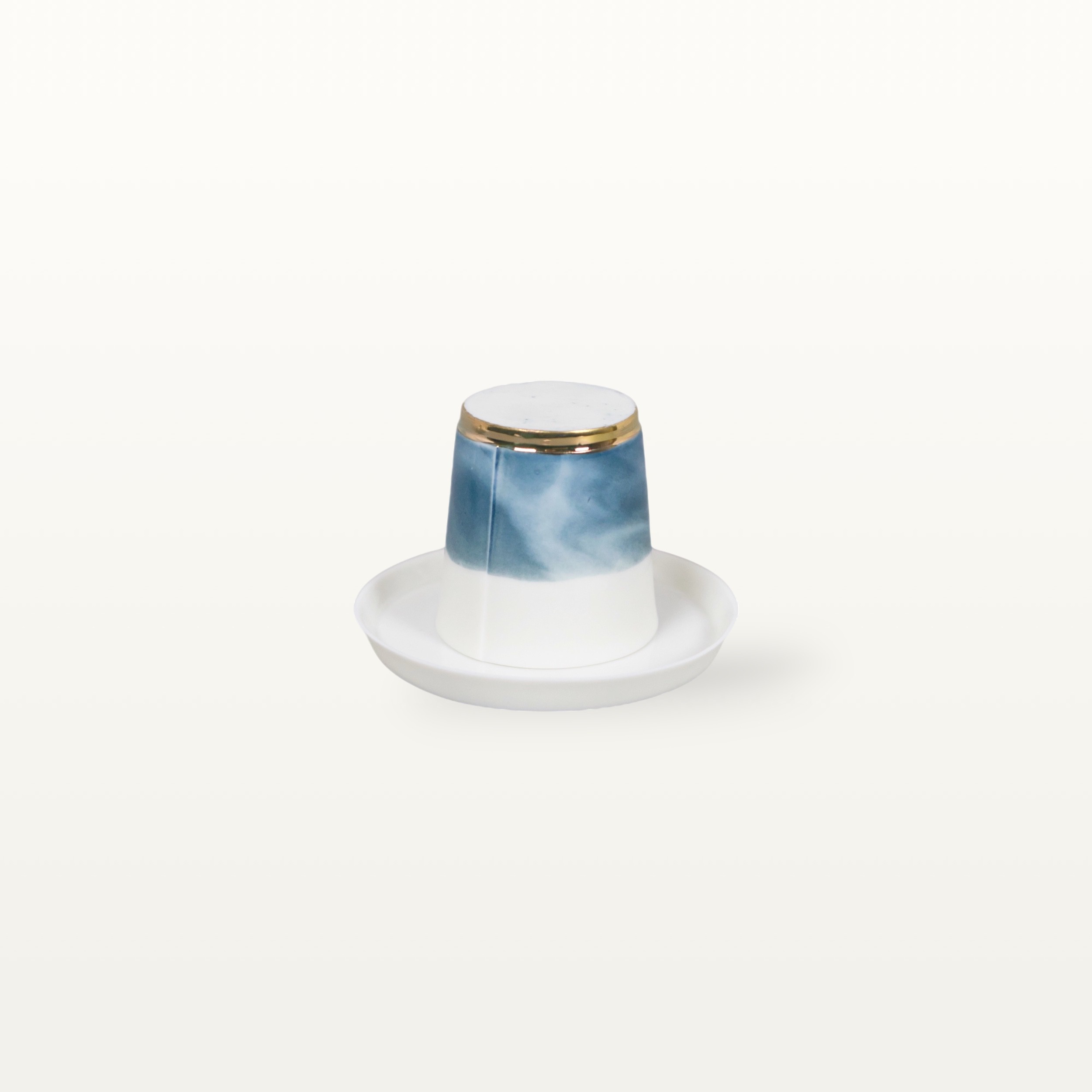 Porzellan Espressotasse und Unterteller - Blau 5 Porzellan Espressotasse und Unterteller - Blau – Bild 5