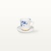 Porzellan Espressotasse und Unterteller - Blumen 10