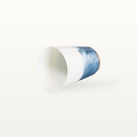 Mittelgroßer Blauer Becher mit Goldelementen – Bild 3