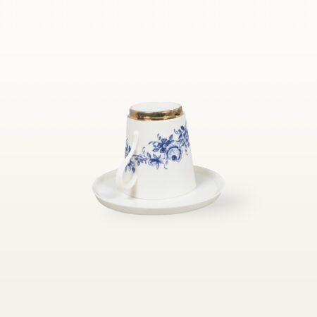 Alternative view of Kleine Tasse und Unterteller aus Porzellan - Blumen