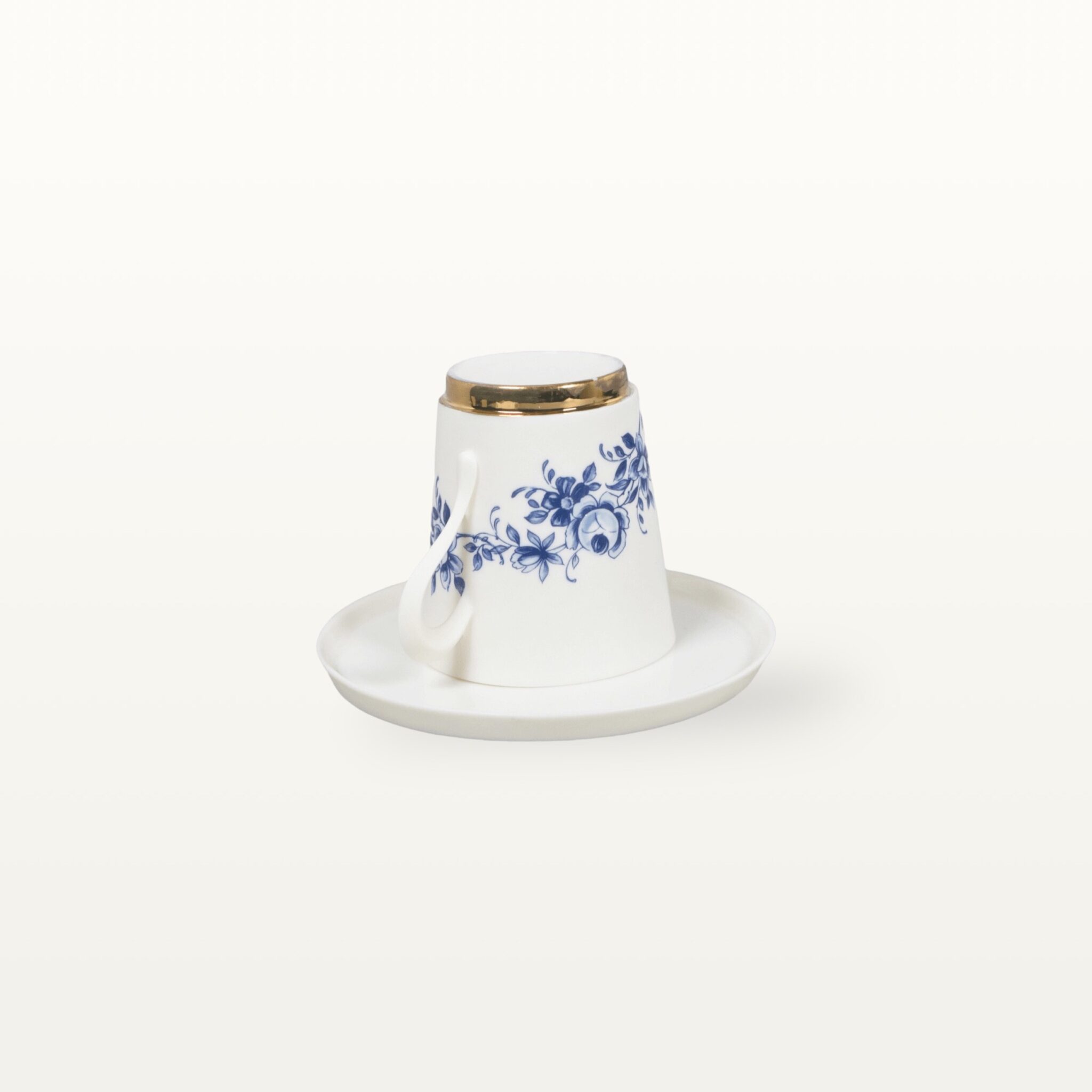 Kleine Tasse und Unterteller aus Porzellan - Blumen 2 Kleine Tasse und Unterteller aus Porzellan - Blumen – Bild 2