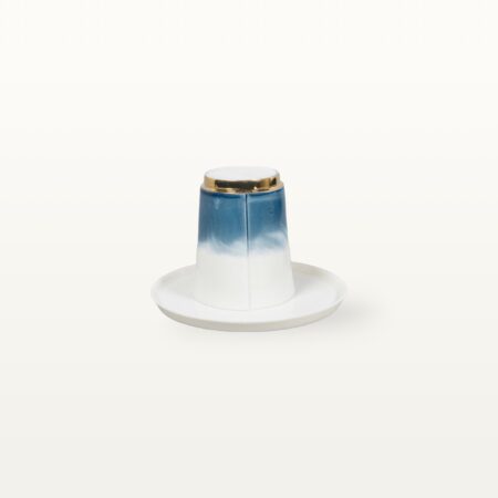Kleine Tasse und Unterteller aus Porzellan - Blau – Bild 4