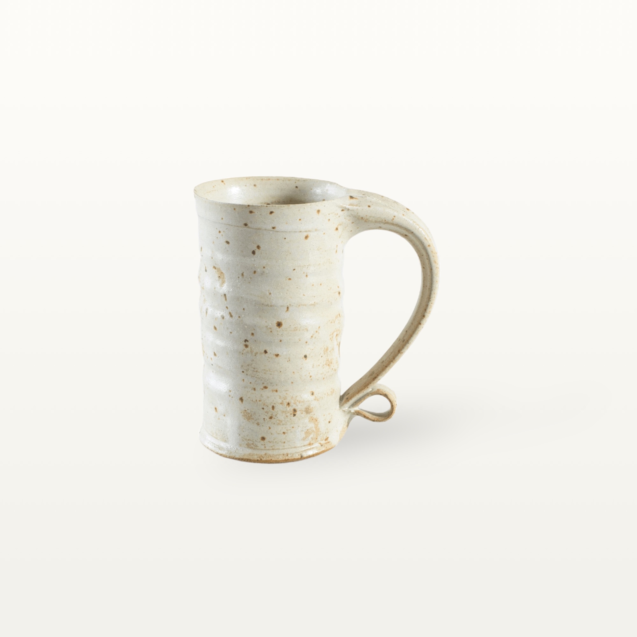 Gerade, hohe Keramiktasse - weiß