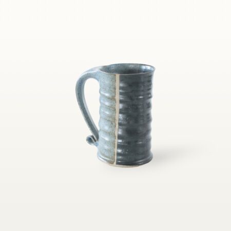 Alternative view of Gerade, hohe Keramiktasse - blau und schwarz