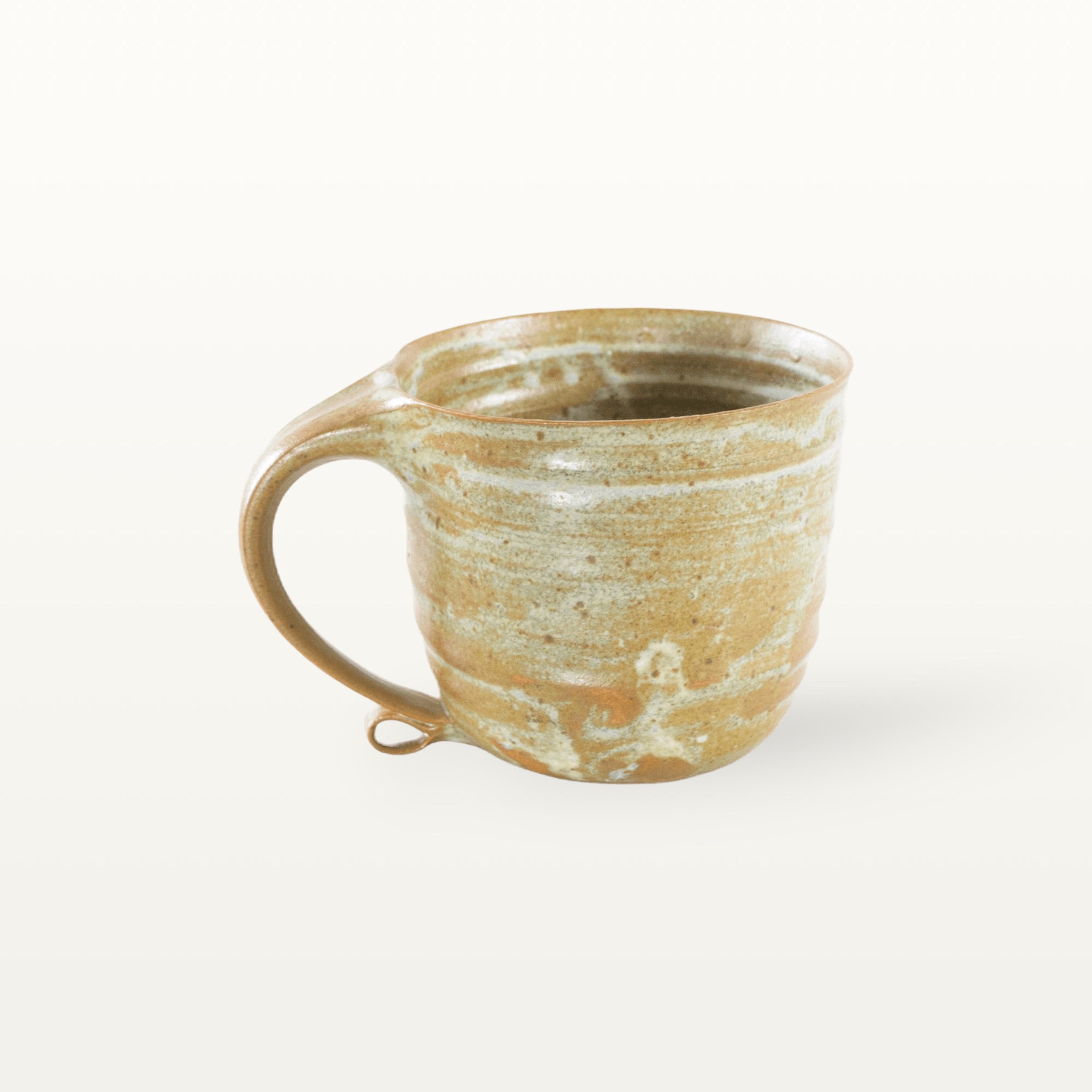 Große, natürliche Keramiktasse - weiß 2 Große, natürliche Keramiktasse - weiß – Bild 2
