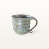 Große, natürliche Keramiktasse - blau 11