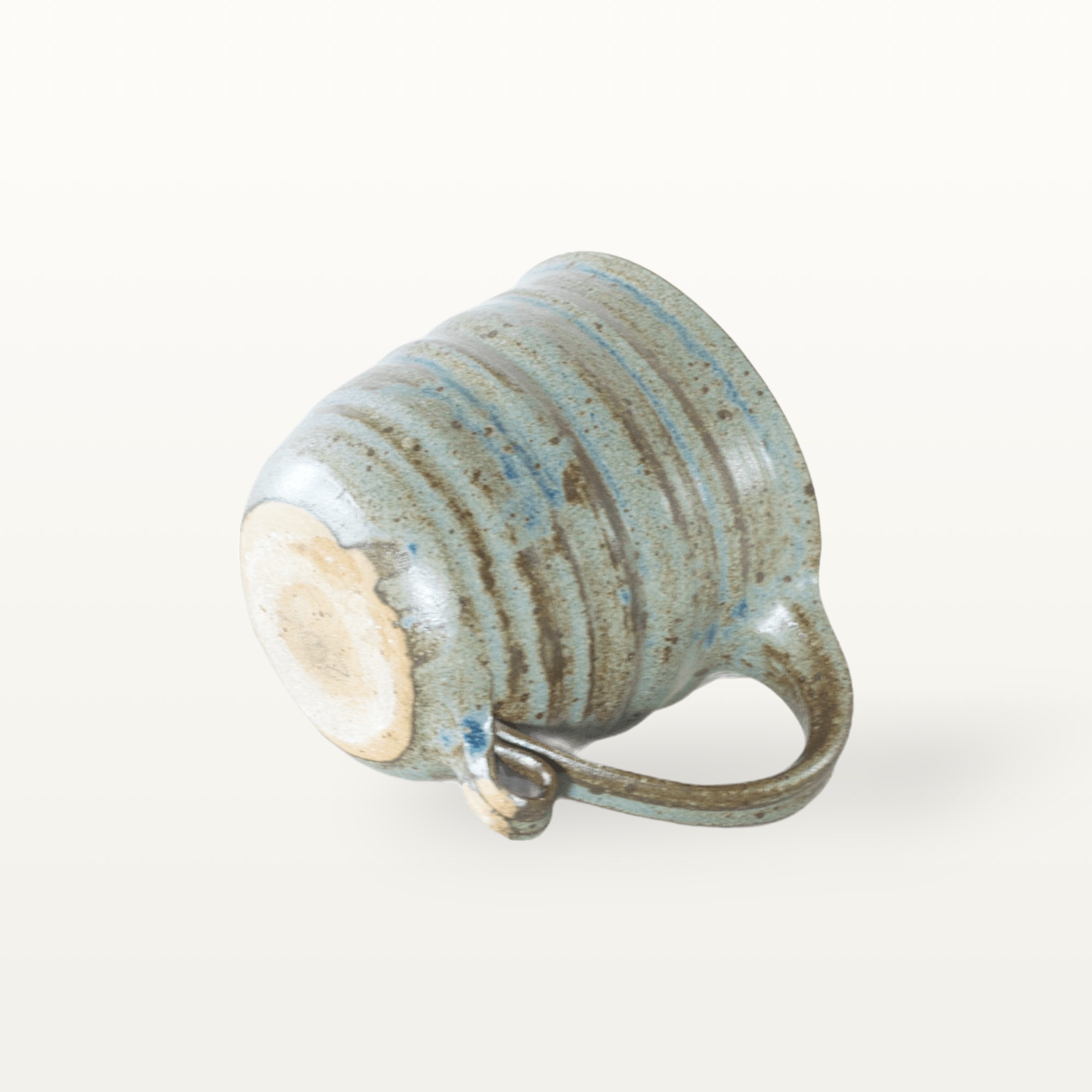 Große, natürliche Keramiktasse - blau 5 Große, natürliche Keramiktasse - blau – Bild 5