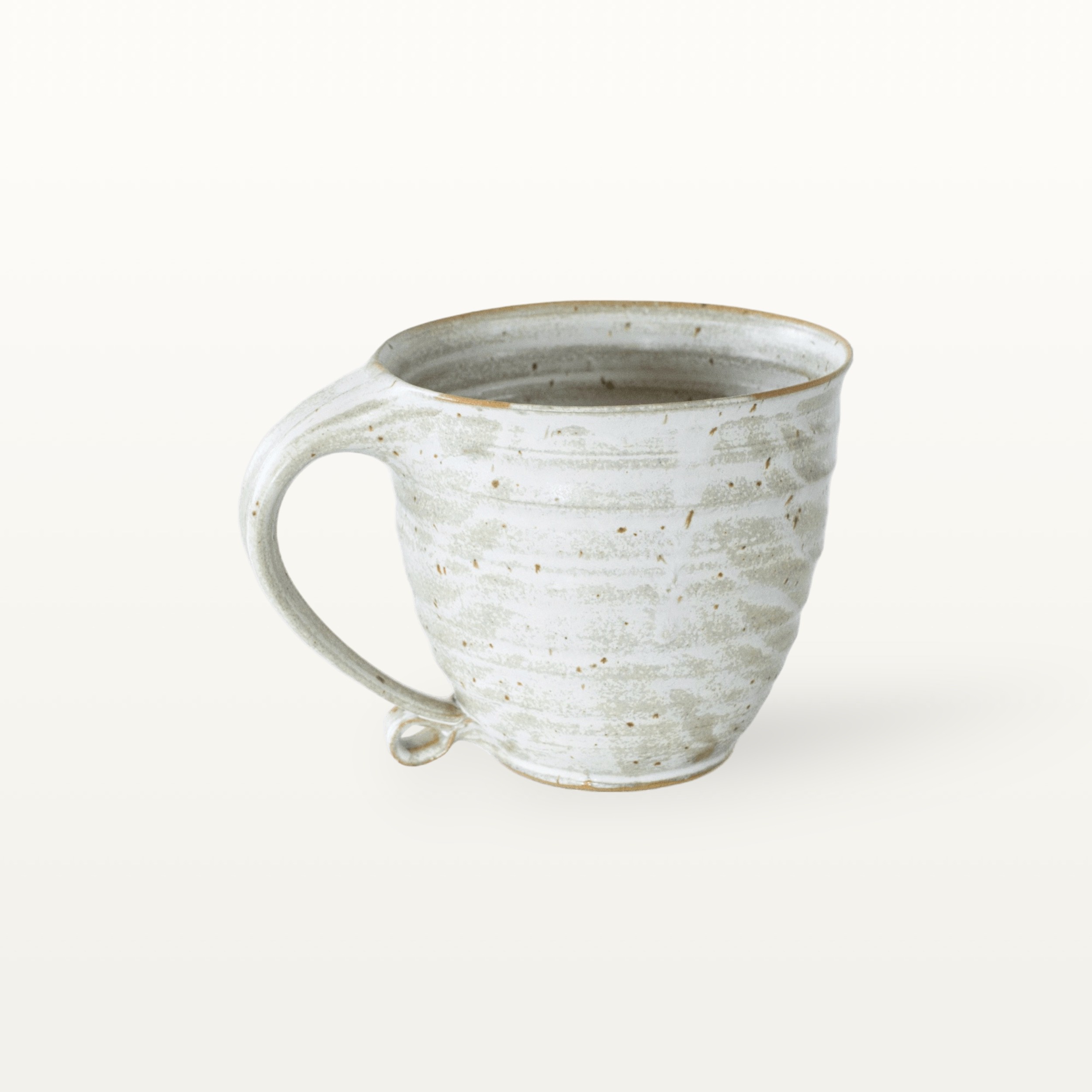 Alternative view of Große bauchige Tasse mit schmalem Fuß - weiß