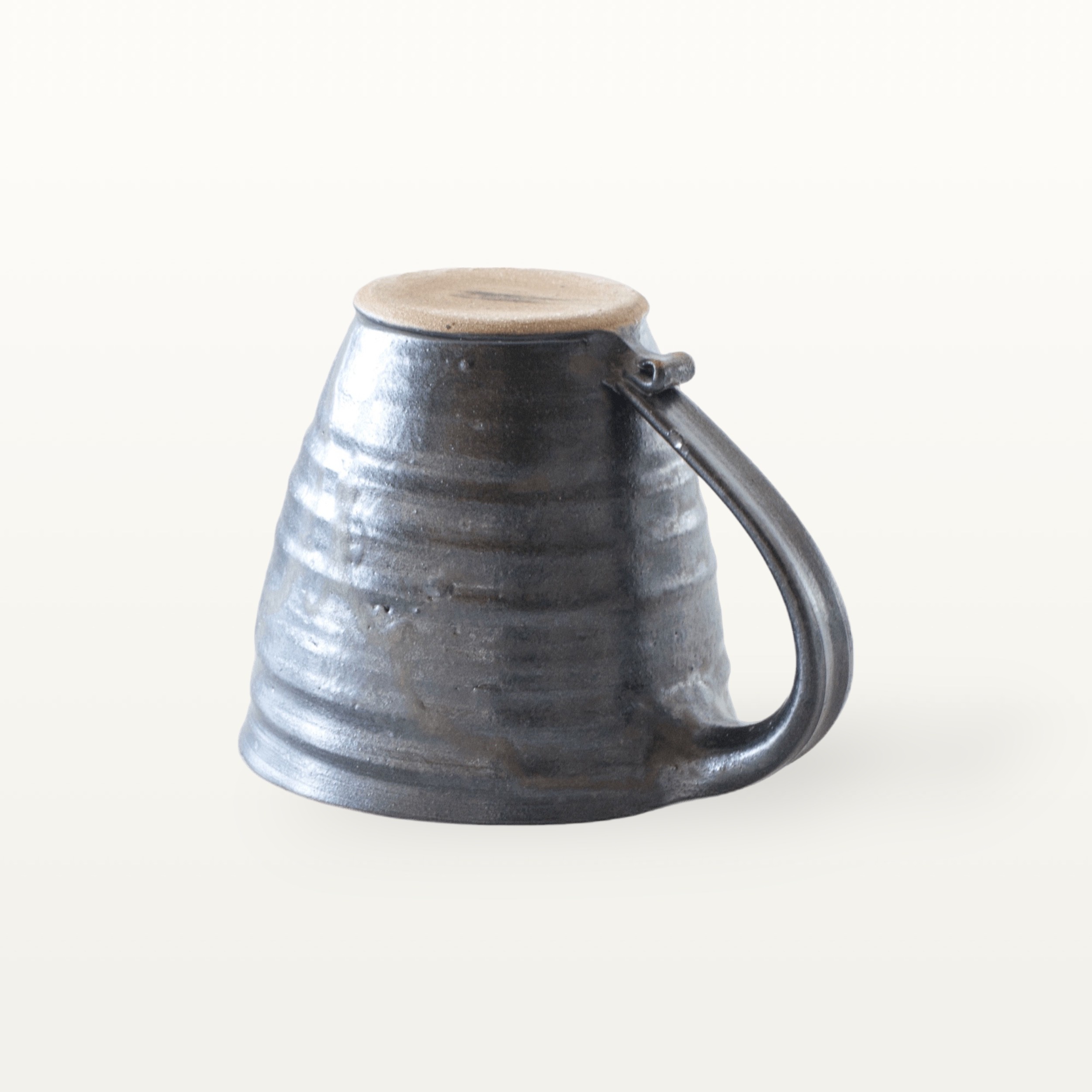 Große bauchige Tasse mit schmalem Fuß - schwarz 3 Große bauchige Tasse mit schmalem Fuß - schwarz – Bild 3