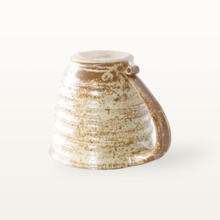 Große bauchige Tasse mit schmalem Fuß - braun – Bild 3