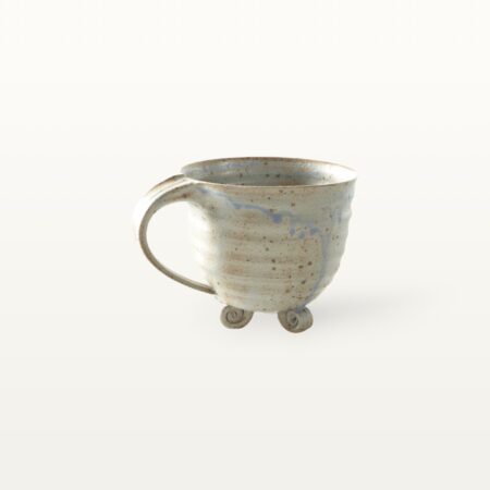 Alternative view of Besondere Dreifußtasse aus Keramik - Blau
