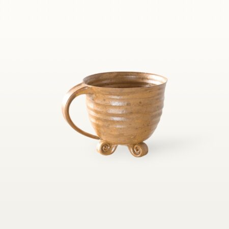 Alternative view of Besondere Dreifußtasse aus Keramik - Dunkelbraun