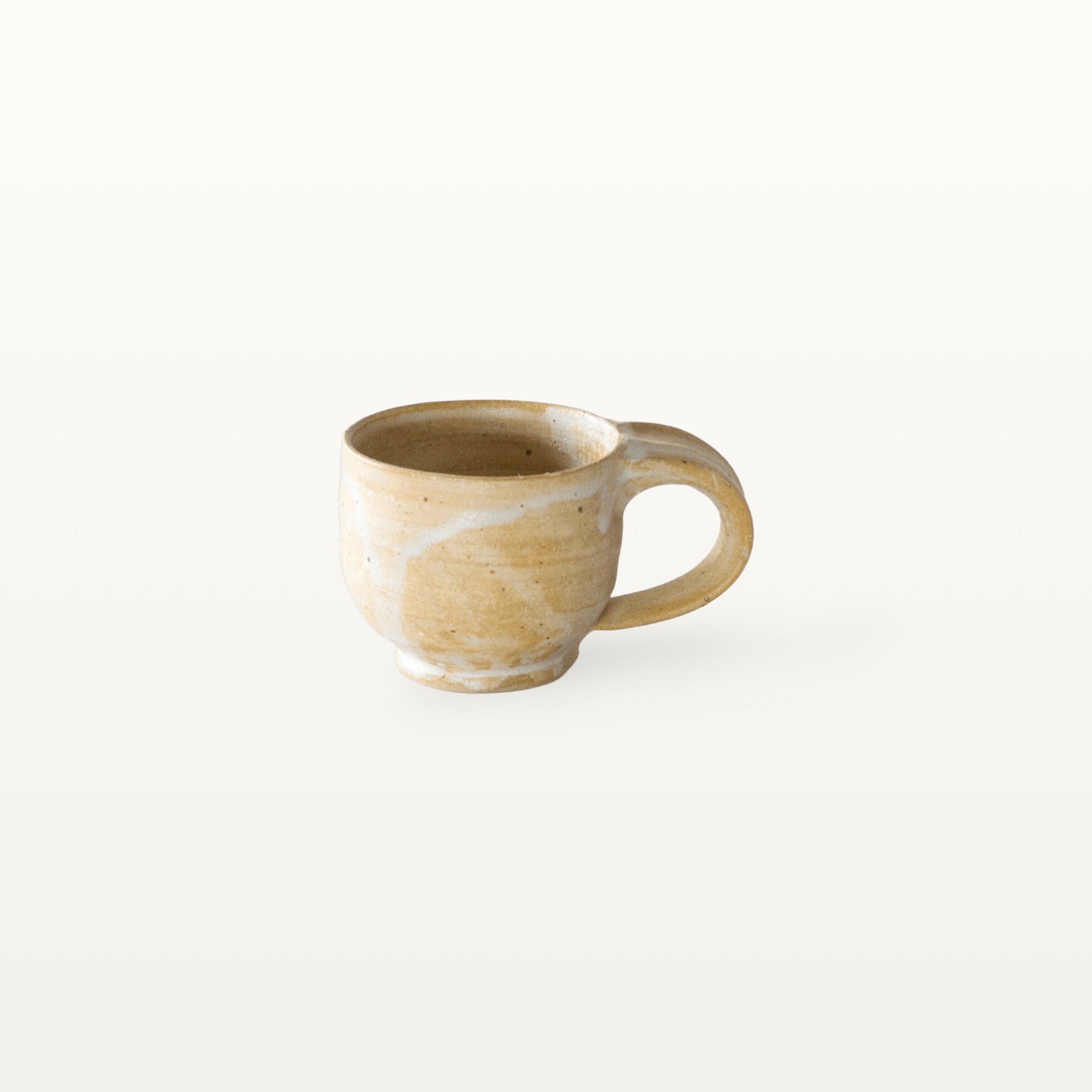Espressotasse aus Keramik - Erdtöne - Weiß 1 Espressotasse aus Keramik - Erdtöne - Weiß