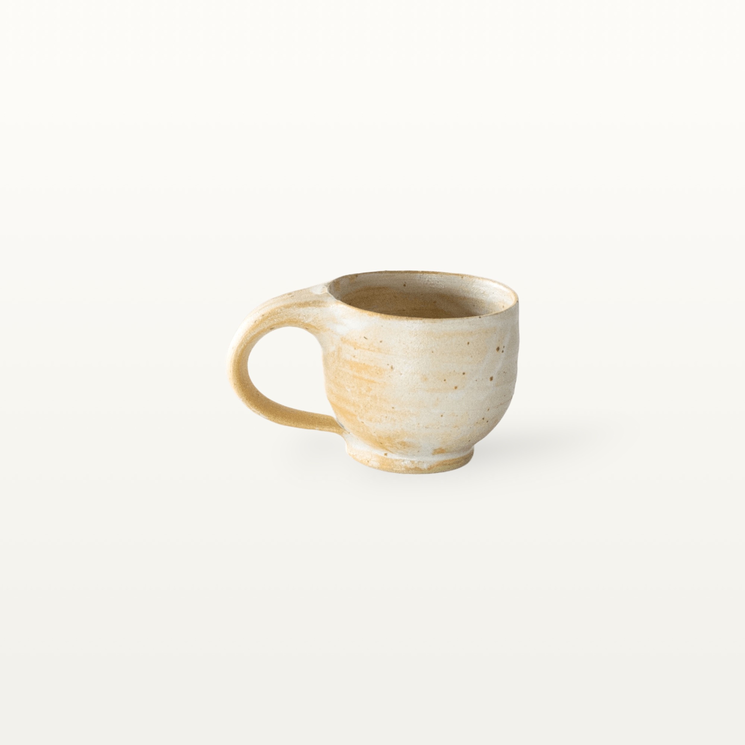 Espressotasse aus Keramik - Erdtöne - Weiß 2 Espressotasse aus Keramik - Erdtöne - Weiß – Bild 2