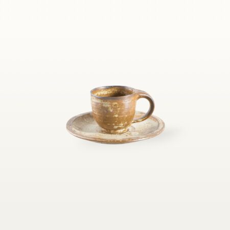 Espressotasse und Unterteller - Set - Dunkelbraun