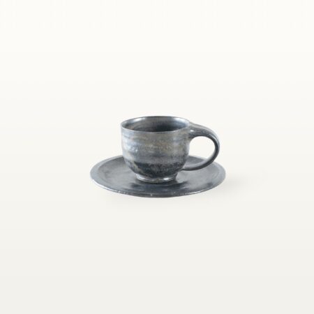 Espressotasse und Unterteller - Set - Schwarz