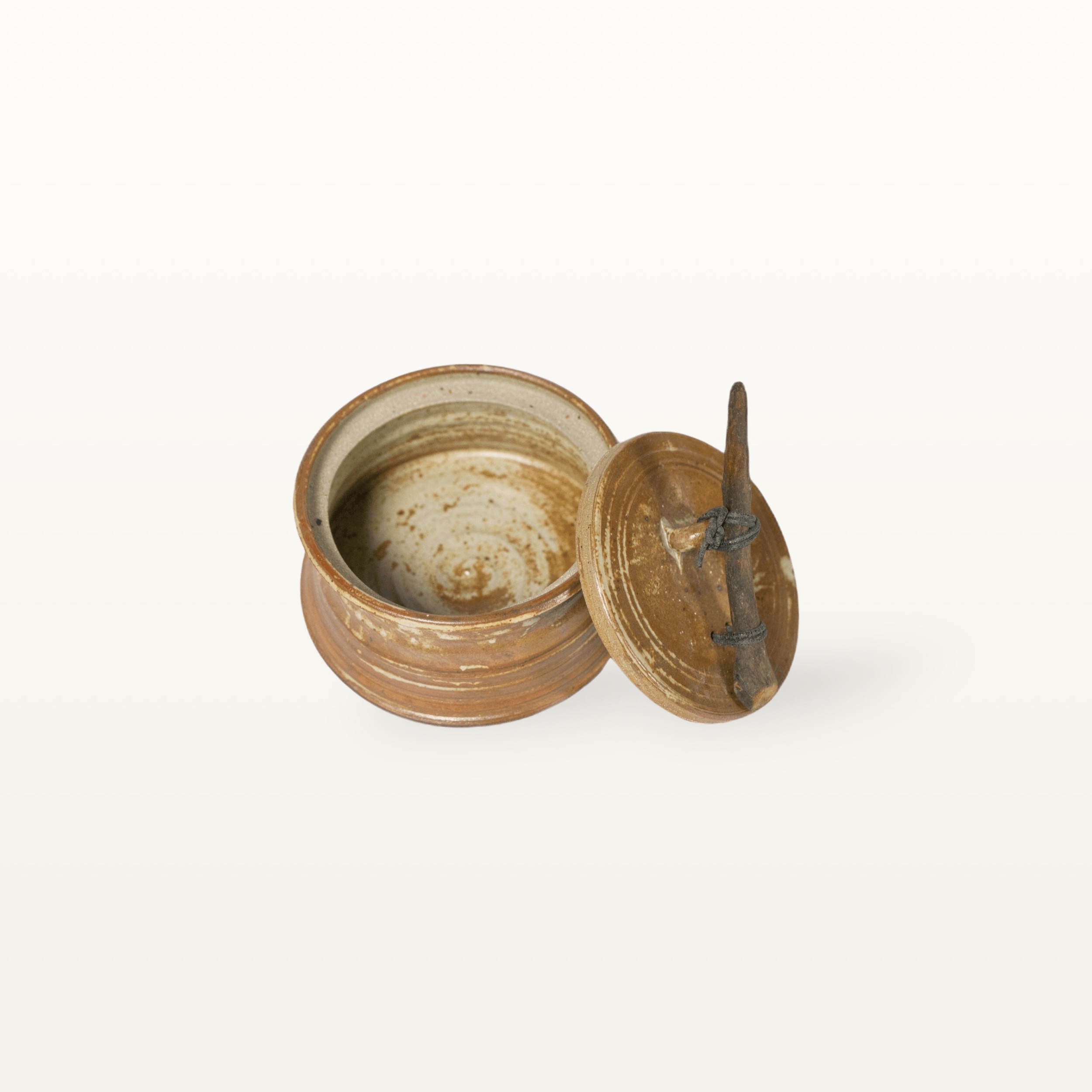 Natürliche Dose mit Holzgriff und Deckel - Dunkelbraun 4 Natürliche Dose mit Holzgriff und Deckel - Dunkelbraun – Bild 4