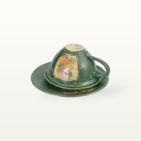 große Tasse mit Unterteller und Frühstücksteller - Aquarell 9 große Tasse mit Unterteller und Frühstücksteller - Aquarell – Bild 5