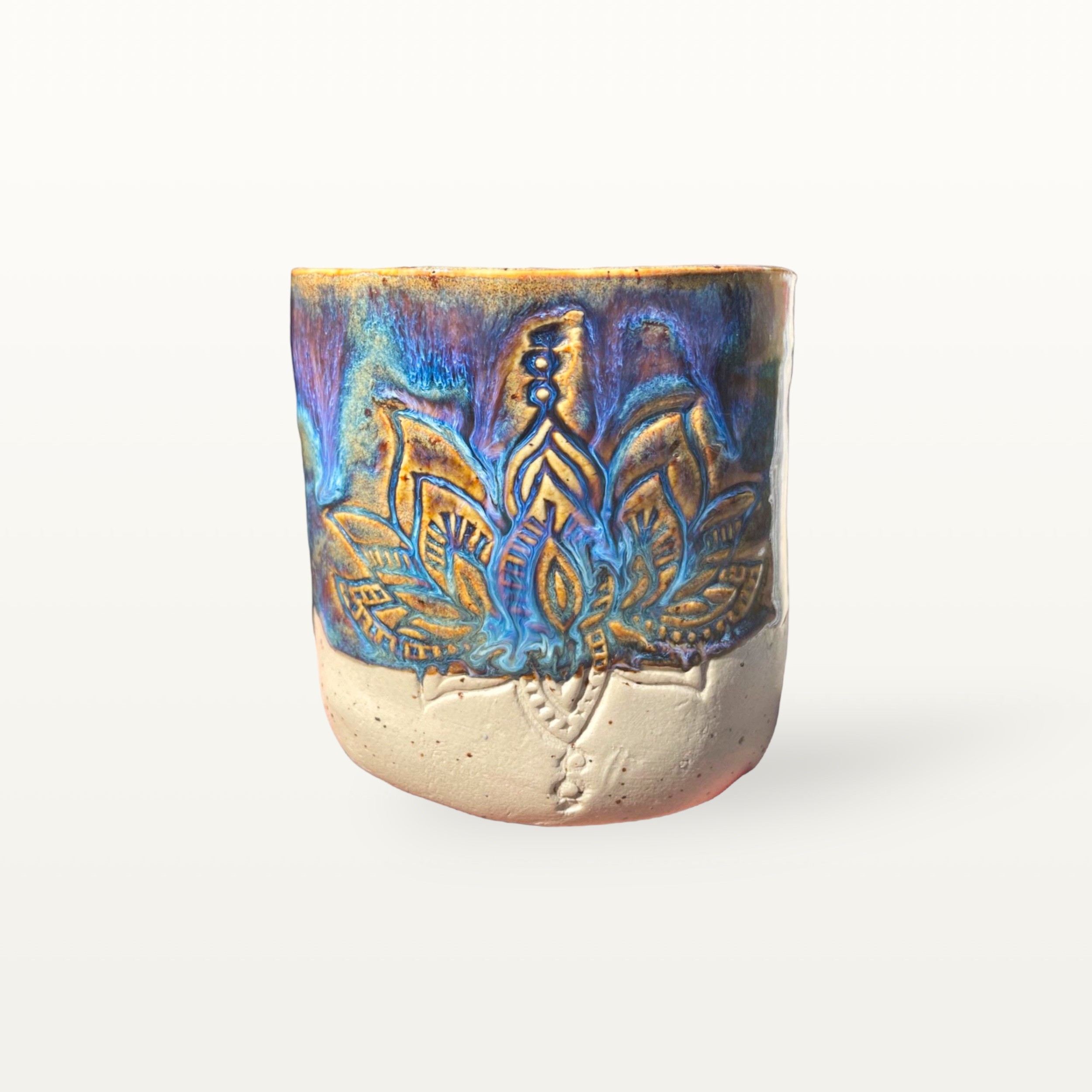 handgemachte Tasse Lotus - Blau 17