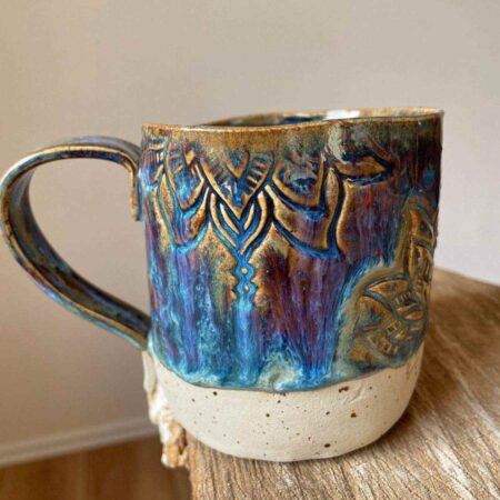 handgemachte Tasse Lotus - Blau – Bild 10