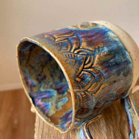 handgemachte Tasse Lotus - Blau – Bild 4
