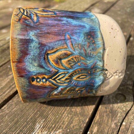 handgemachte Tasse Lotus - Blau – Bild 6