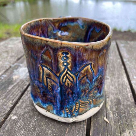 handgemachte Tasse Lotus - Blau – Bild 8