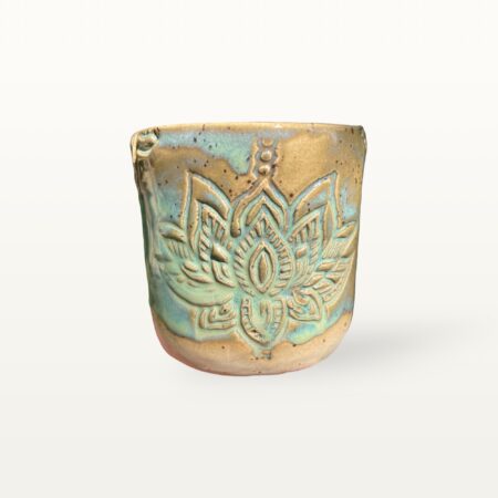 handgemachte Tasse Lotus - Türkis