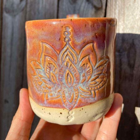 handgemachte Tasse Lotus - Pink – Bild 3