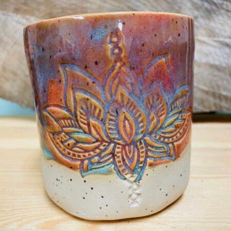 handgemachte Tasse Lotus - Pink – Bild 5