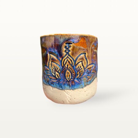 getöpferter Becher Lotus - Blau