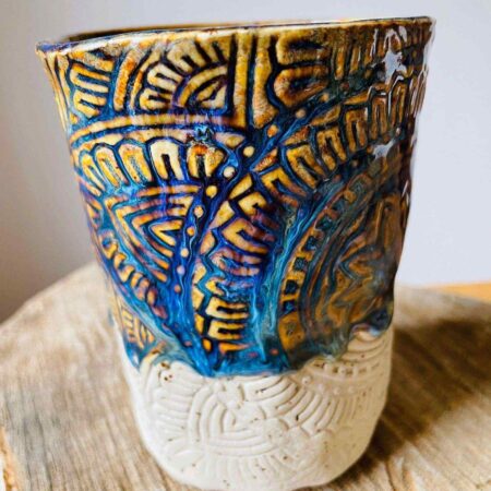 Yoga Becher Mandala - Blau – Bild 4