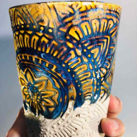 Yoga Becher Mandala - Blau – Bild 5