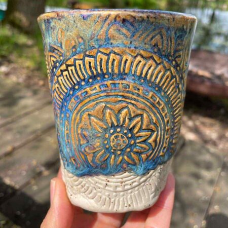 Yoga Becher Mandala - Blau – Bild 6