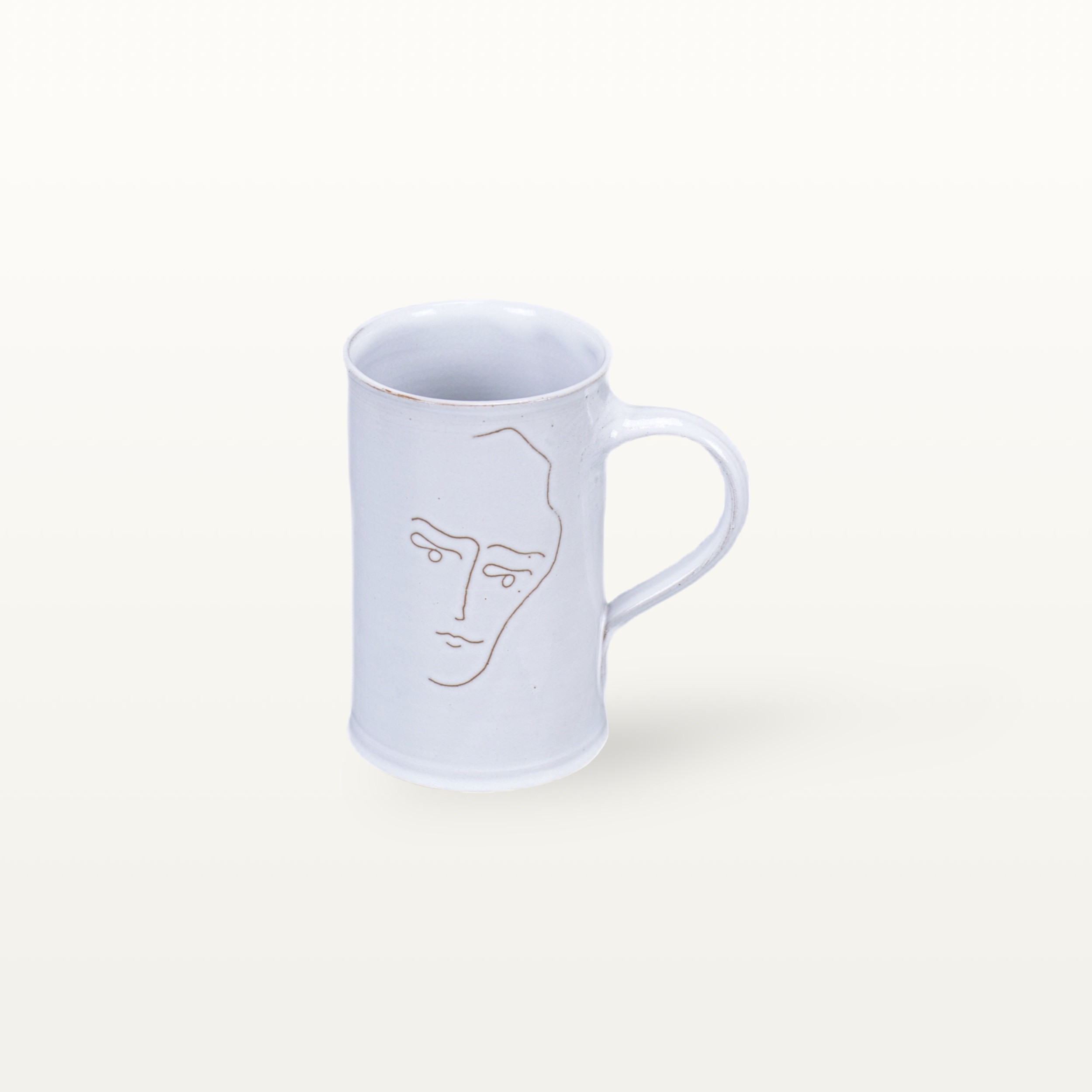 elegante Kaffeetasse "Gesichtspunkte" - Männergesicht 1 elegante Kaffeetasse "Gesichtspunkte" - Männergesicht