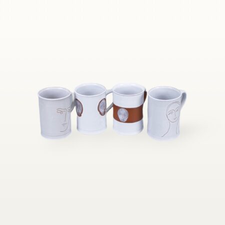 Kleine Keramik Tasse "Gesichtspunkte" - Männergesicht – Bild 6