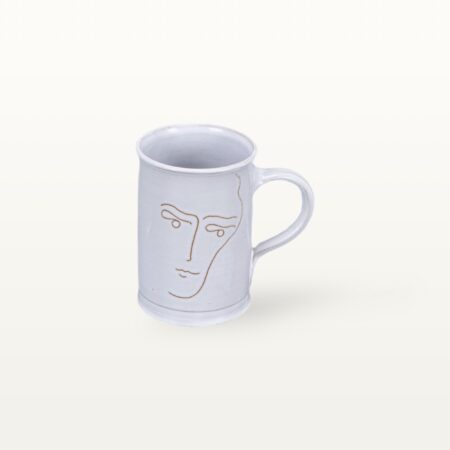 Kleine Keramik Tasse "Gesichtspunkte" - Männergesicht