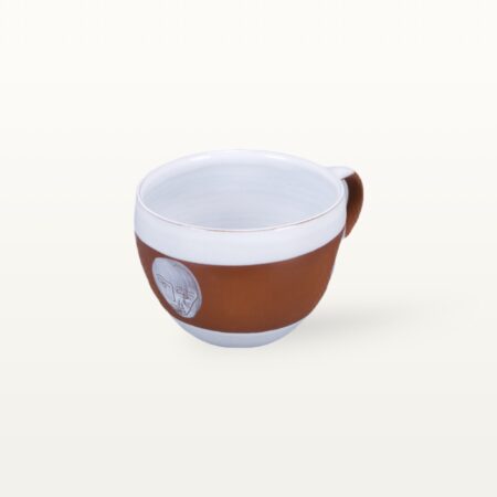 Cappuccinotasse "Gesichtspunkte" - Terrakottaband – Bild 2