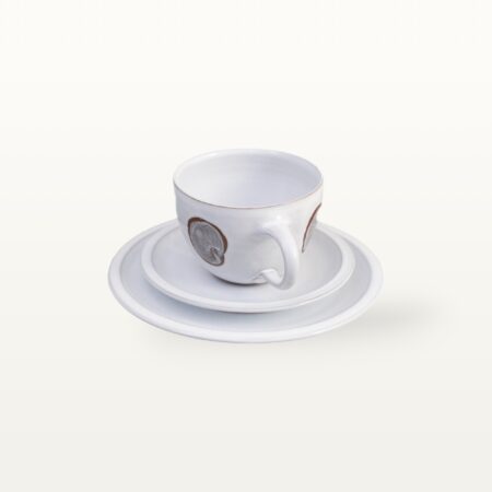 Gedeck, Teller, Unterteller, Tasse, "Gesichtspunkte-Frau" 3 Gedeck, Teller, Unterteller, Tasse, "Gesichtspunkte-Frau" – Bild 2