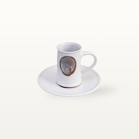 Set Espressotasse mit Unterteller "Gesichtspunkte-Frau" – Bild 2