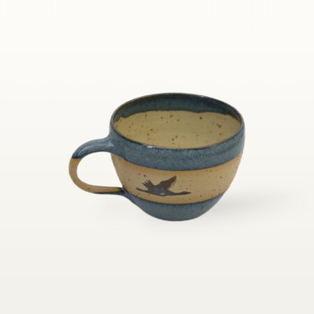 Cappuccinotasse mit Kranichmotiv – Bild 3
