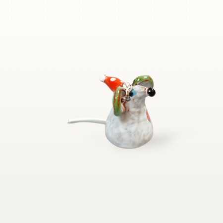 Kleine Weihnachtsmaus aus Keramik – Bild 3