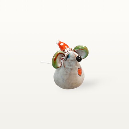 Kleine Weihnachtsmaus aus Keramik – Bild 4