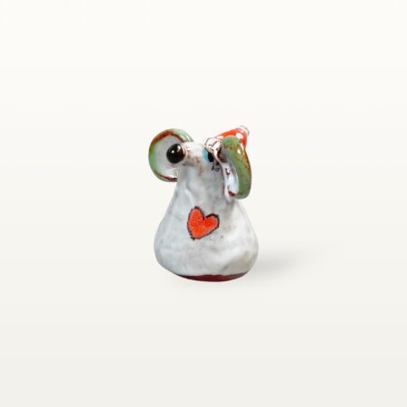 Kleine Weihnachtsmaus aus Keramik