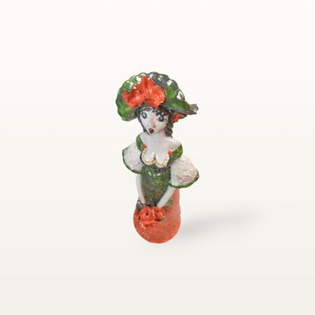 Blumenhafte Keramik Figur als Gärtnerin – Bild 3