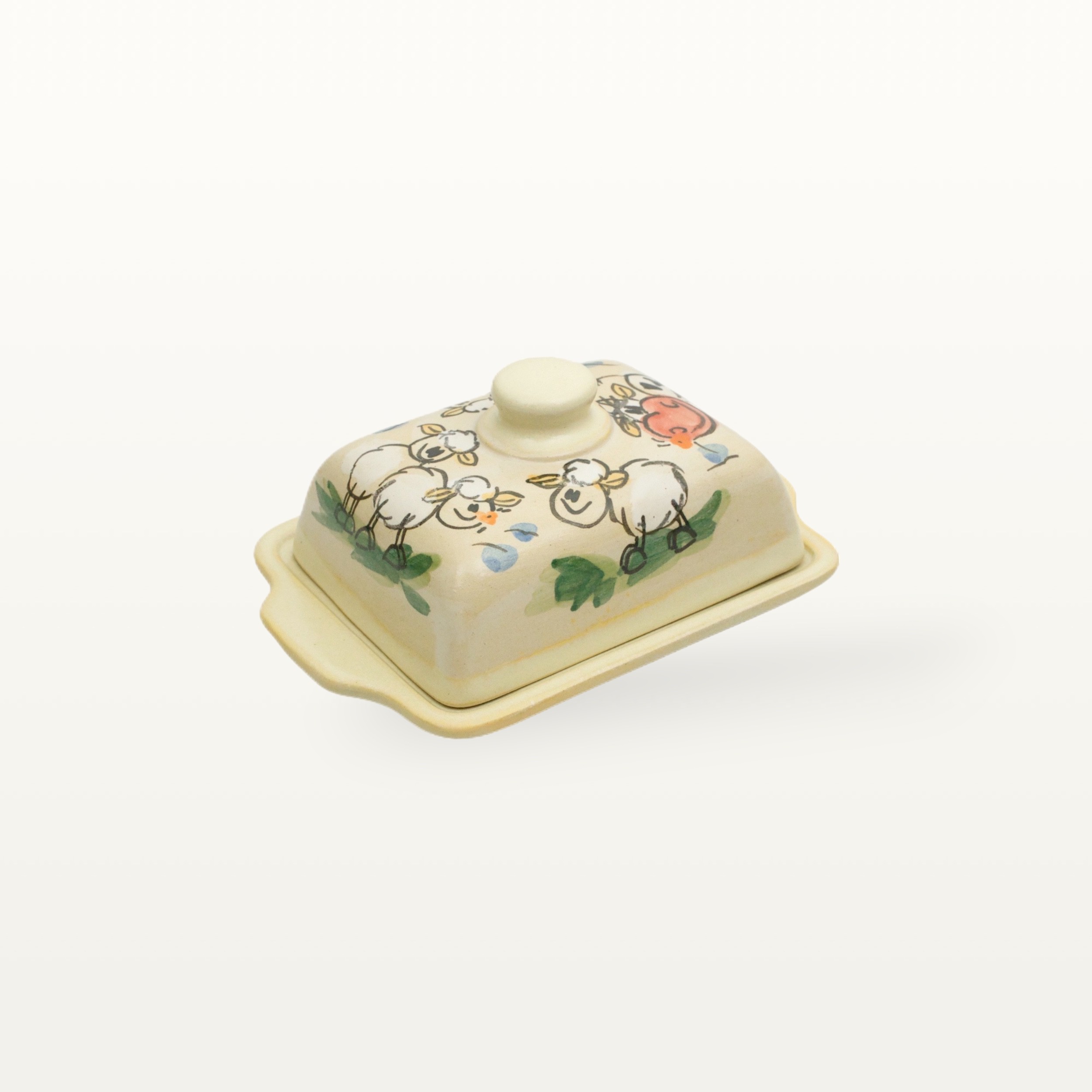 Butterdose Schaf Kuh - Tierfreunde - Hellbraun 1 Butterdose Schaf Kuh - Tierfreunde - Hellbraun