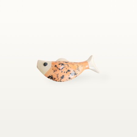 Schwimmender Keramik Fisch - Orange mit Punkten – Bild 4